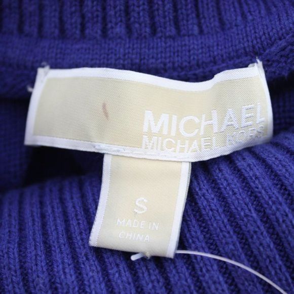 MICHAEL MICHAEL KORS Blue Sleeveless Cotton Sweater Size S - Picture 6 of 6